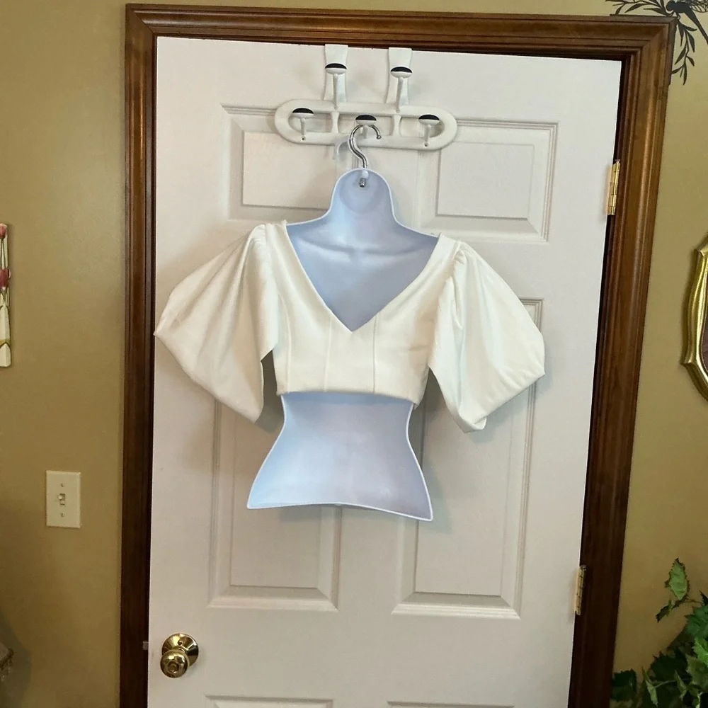 Zara Puff Sleeve Crop Top - Picture 3 of 5